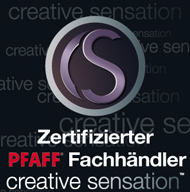 Nähmaschinen Pfaff Fachhändler Logo