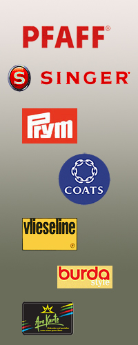 logos, pfaff, singer,coats, prym, vlieseline, burda